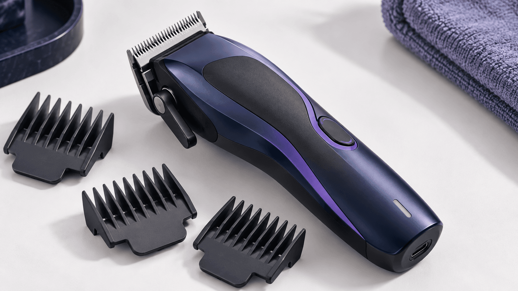 Foto ilustrativa de uma máquina profissional de corte de cabelo sem marca